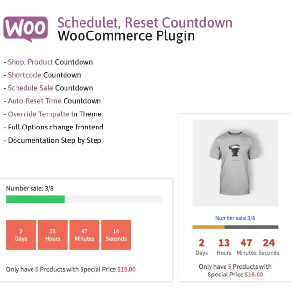 ⏱️ "WooCommerce Countdown Timer Plugin – Schedule & Auto Reset for Sales (WooCP)"